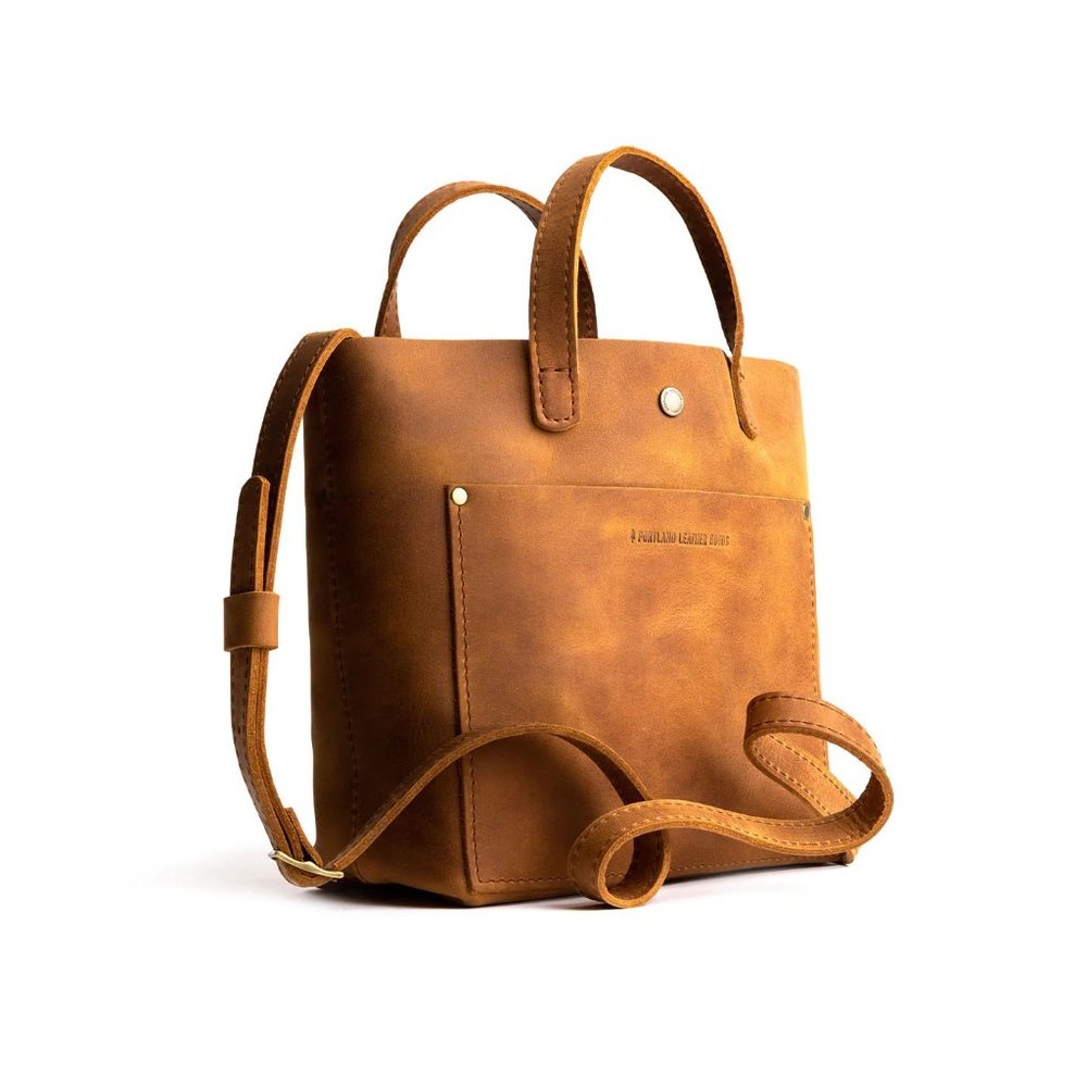 Portland Leather CROSSBODY TOTE - DAKOTA - Genuine Soft Sued Leather